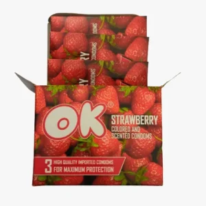 OK Strawberry Flavor Condoms Pack